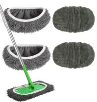 Esfregões de microfibra reutilizáveis para varredor Swiffer (cinza, 4 unidades)