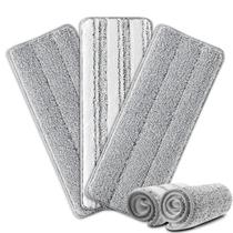 Esfregões HiBaby Flat, pacote com 3, 33 x 12 cm, microfibra branca/cinza Esfregões HiBaby Flat, pacote com 3, 33 x 12 cm, microfibra branca/cinza
