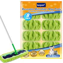 Esfregões KEEPOW reutilizáveis XL compatíveis com Swiffer Sweeper, pacote com 8