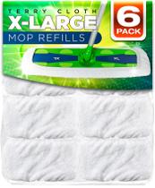 Esfregões VanDuck de algodão extra grande para esfregão Swiffer XL, pacote com 6