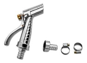 Esguicho Cromado Garden Metal C/ Bico E Abraçadeira