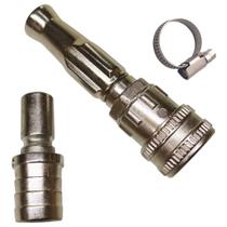 Esguicho de Água com Engate Rápido Regulável para Mangueira de 3/4 de Metal Cromado Esguicho de Água com Engate Rápido Regulável para Mangueira de 3/4 de Metal Cromado