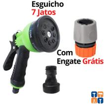 Esguicho para Mangueira Jardim 7 Jato Ajustável com Engate Esguicho com Engate Rápido