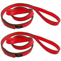 Eslingas de escalada CAPARK Nylon 18 mm 23 kN, 60 cm, vermelhas, 2 peças