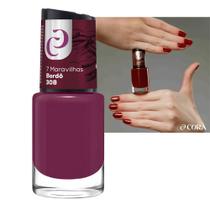 Esmalte 7 Maravilhas Cor Vermelho Bordô 7ml Cora