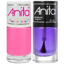 Esmalte A Vida Não é Fácil, Mas Eu Estou Coleção Eu No Carnaval + Top Brilho 10ml Anita
