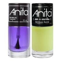 Esmalte Beach Tennis Coleção Ah o verão + Top Brilho 10ml Anita