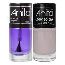 Esmalte Blazer Chic Coleção Look do Dia + Top Brilho 10ml Anita