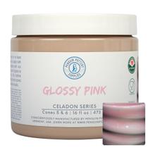 Esmalte cerâmico Celadon rosa translúcido brilhante Penguin Pottery 473 ml Esmalte cerâmico Celadon rosa translúcido brilhante Penguin Pottery 473 ml