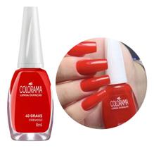 Esmalte Colorama 40 Graus Vermelho Cremoso 8ml Longa Duração Secagem Rápida Esmalte Colorama 40 Graus Vermelho Cremoso 8ml Longa Duração Secagem Rápida