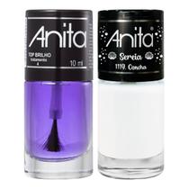 Esmalte Concha Coleção Sereia + Top Brilho 10ml Anita