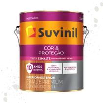 Esmalte Cor E Proteção Acetinado Branco Neve Suvinil 3,6L Esmalte Cor E Proteção Acetinado Branco Neve Suvinil 3,6L