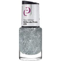 Esmalte Cora O Melhor 10ml New Glitter Brilho de Prata nº479 Esmalte Cora O Melhor 10ml New Glitter Brilho de Prata nº479