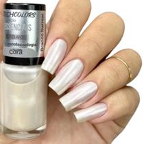 Esmalte Cora TechColors Essenciais Cintilante Branco Surreal 9ml