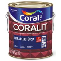 Esmalte Coralit Ultra Resistência Fosco Preto 3.6 litros - Coral