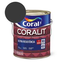 Esmalte Coralit Ultra Resistencia Fosco Preto 3.6l Coral