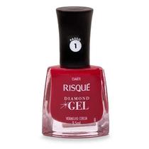 Esmalte Cremoso Diamond Gel Vemelho Cereja Hipoalergênico Risqué - 9,5ml