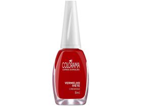 Esmalte cremoso vermelho ivete 8ml colorama