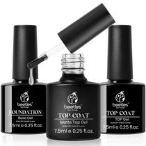 Esmalte de gel para unhas Beetles Gel Top Coat Base Coat, 3 unidades
