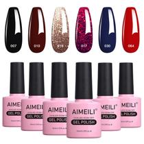 Esmalte de unhas AIMEILI Gel, conjunto de 6 unidades de 10 ml, vegano, livre de crueldade
