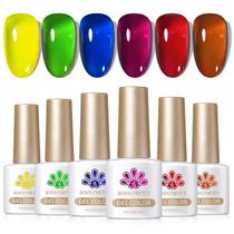 Esmalte de unhas Born Pretty Neon Jelly Gel 6 unidades Esmalte de unhas Born Pretty Neon Jelly Gel 6 unidades