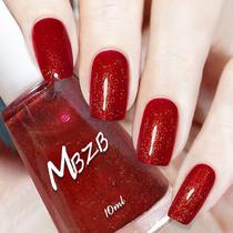 Esmalte de Unhas NovaCharm Vermelho Glitter 10ml Secagem Rápida