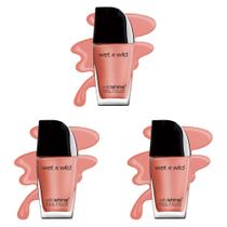 Esmalte de unhas wet n wild Wild Shine She Sells Peach Pink x3