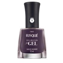 Esmalte diamond gel calda de blueberry manicure risque 9,5ml