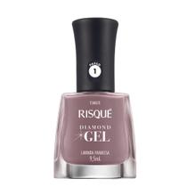 Esmalte diamond gel lavanda francesa manicure risque 9,5ml