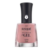 Esmalte diamond gel sal rosa manicure risque 9,5ml