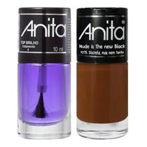 Esmalte Discreta, mas nem tanto Coleção Nude is the new black + Top Brilho 10ml Anita