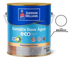 Esmalte Eco Base De Água Sherwin Williams 3,6l Acetinado Cor Branco Acetinado Esmalte Eco Base De Água Sherwin Williams 3,6l Acetinado Cor Branco Acetinado