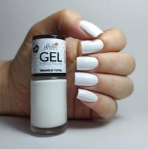 Esmalte Efeito Gel Branco Total Bella Brazil 9ml Brilho e Longa Duração