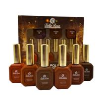 Esmalte em Gel Bella rosa Kit c/ 6und 18ml - Tons de Nude