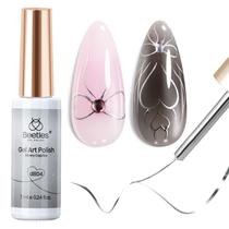 Esmalte em Gel Besouros Metallic Silver Liner - 7ml