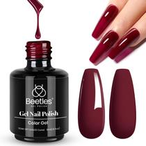 Esmalte em Gel Besouros Oxblood Red 15ml - Secagem em Lâmpada UV