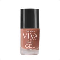 Esmalte Em Gel Cappuccino Luxo Perolado Não Precisa Cabine Seca Rápido Hipoalergênico Viva Unhas ODORATA REF 2686
