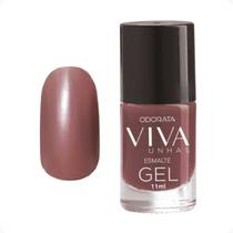 Esmalte Em Gel Castanha Chá Cremoso Não Precisa Cabine Secagem Rápida Hipoalergênico Viva Unhas ODORATA REF 2627