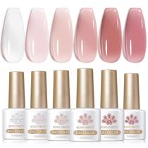 Esmalte em Gel Jelly Born Pretty 6 unidades 7ml Rosa Leitoso