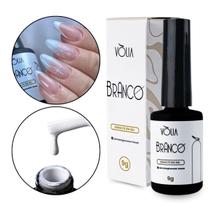 Esmalte Em Gel Led/Uv Branco Longa Duração Unhas 9G Vlia