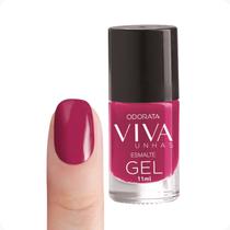 Esmalte Em Gel Orquídea Rosa Cremoso Não Precisa Cabine Secagem Rápida Hipoalergênico Viva Unhas ODORATA REF 2630
