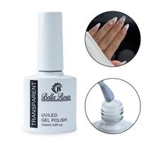 Esmalte em Gel Renda Transparente LED UV 12ml Bella Rosa Manicure Nail Art Nail Designer Unhas Unha de Gel