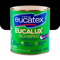 Esmalte Eucalux Seca Rápido Premium Eucatex Preto Fosco 900ml
