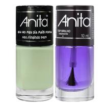 Esmalte Fingindo Paz + Top Brilho 10ml Anita