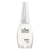 Esmalte França 8ml Colorama Branco Cremoso Hipoalergênico Longa Duração