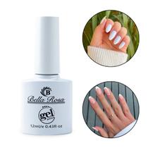 Esmalte Gel LED UV Branco Francesinha Unha Bella Rosa, 12ml Unha de Gel Manicure Decoração de Unhas Nail Art Nail Designer