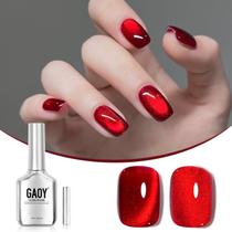Esmalte Gel Magnético GAOY Red Cat Eye - 16ml com Ímã Ruby Twilight