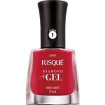 Esmalte Gel Risqué Diamond Vinho Bordô 9,5ml Brilho E Durabilidade