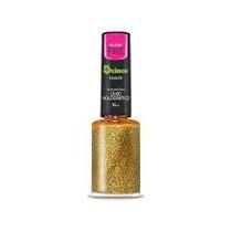 Esmalte gliter forte ouro holografico cinco 10 ml