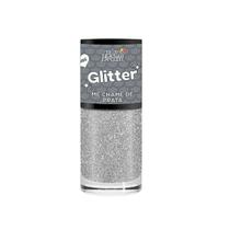 Esmalte Glitter 1407 Me Chame de Prata 9ml Bella Brazil